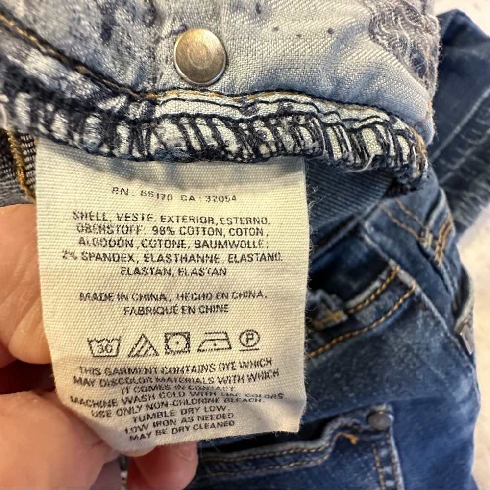 Anthropologie Pilcro Script Women’s Cropped Fray Dark Denim Jeans ~ Size 26 - Picture 6 of 9